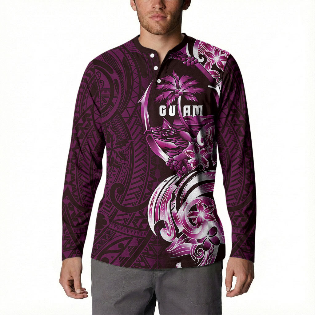 Kulot Di Rosa Guam Chamorro Button Sweatshirt Guahan Seal Tattoo LT14 - Polynesian Pride