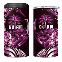 Kulot Di Rosa Guam Chamorro 4 in 1 Can Cooler Tumbler Guahan Seal Tattoo LT14 One Size: 16 oz Pink - Polynesian Pride