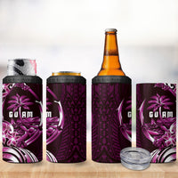 Kulot Di Rosa Guam Chamorro 4 in 1 Can Cooler Tumbler Guahan Seal Tattoo LT14 - Polynesian Pride