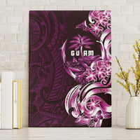 Kulot Di Rosa Guam Chamorro Canvas Wall Art Guahan Seal Tattoo LT14 Without Frame Pink - Polynesian Pride