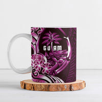 Kulot Di Rosa Guam Chamorro Ceramic Mug Guahan Seal Tattoo LT14 Pink - Polynesian Pride