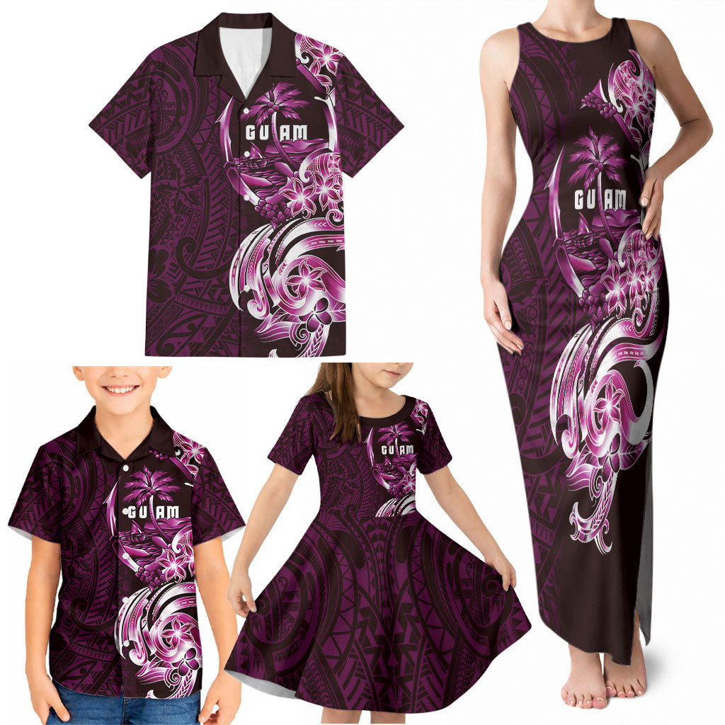 Kulot Di Rosa Guam Chamorro Family Matching Tank Maxi Dress and Hawaiian Shirt Guahan Seal Tattoo LT14 - Polynesian Pride