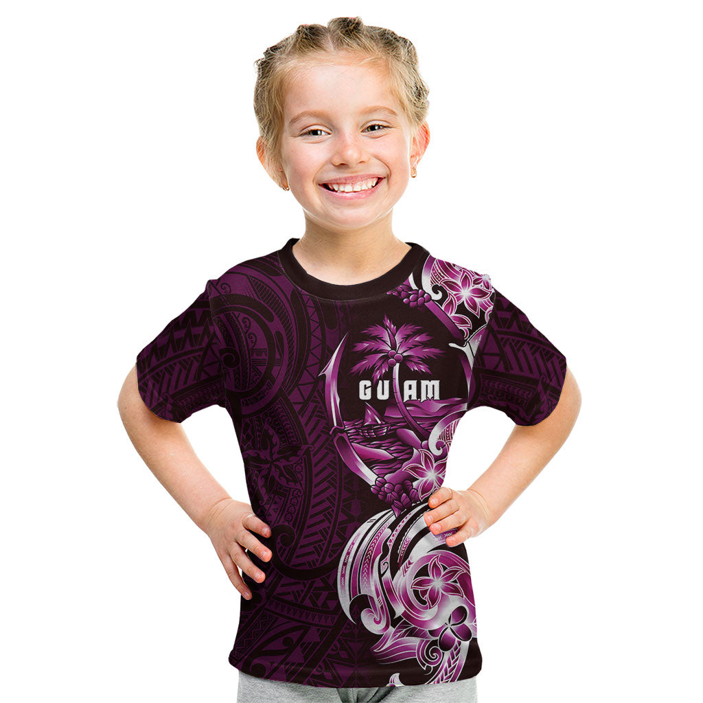 Kulot Di Rosa Guam Chamorro Kid T Shirt Guahan Seal Tattoo LT14 Pink - Polynesian Pride