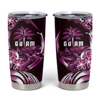 Kulot Di Rosa Guam Chamorro Tumbler Cup Guahan Seal Tattoo LT14 Pink - Polynesian Pride
