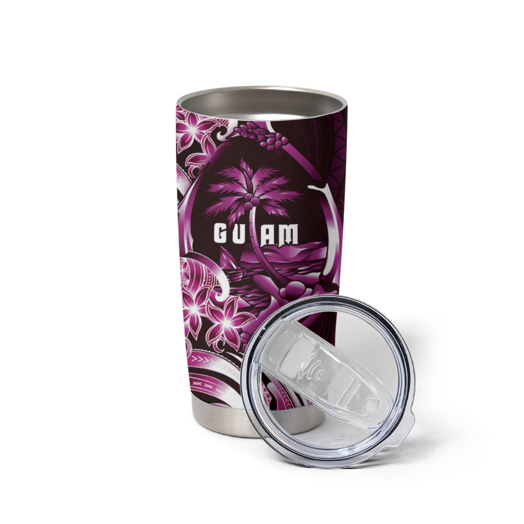 Kulot Di Rosa Guam Chamorro Tumbler Cup Guahan Seal Tattoo LT14 - Polynesian Pride