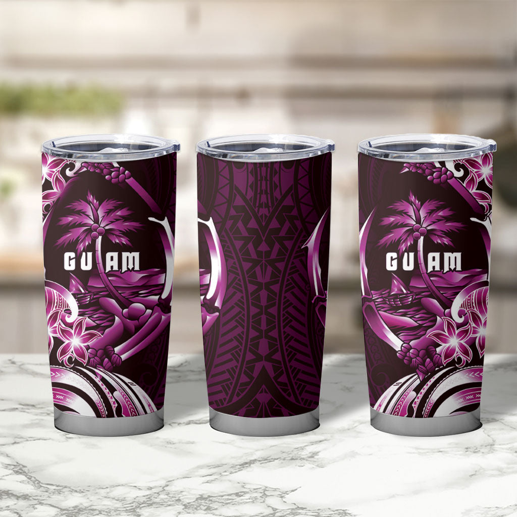 Kulot Di Rosa Guam Chamorro Tumbler Cup Guahan Seal Tattoo LT14 - Polynesian Pride