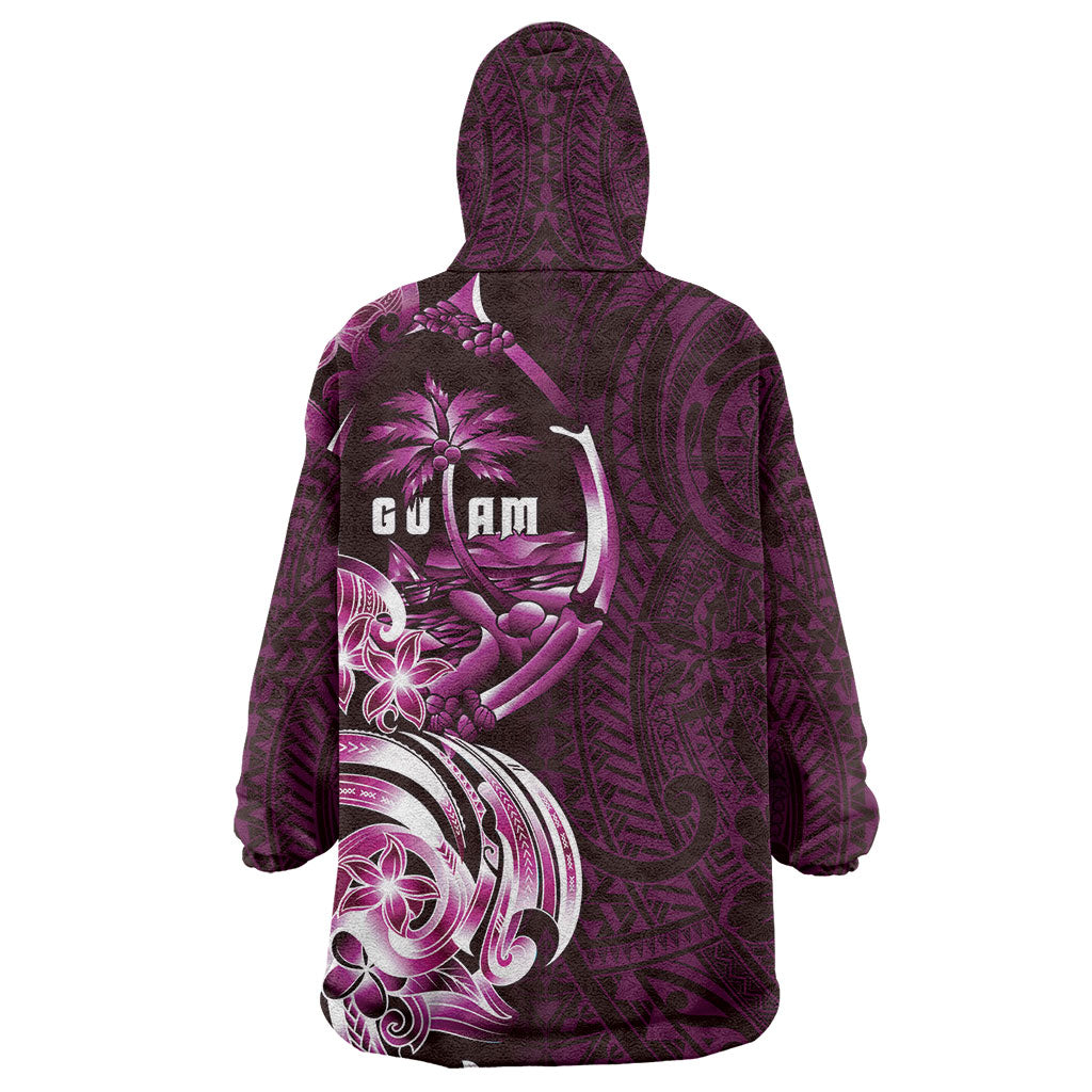 Kulot Di Rosa Guam Chamorro Wearable Blanket Hoodie Guahan Seal Tattoo LT14 - Polynesian Pride