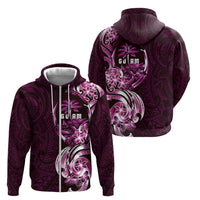 Kulot Di Rosa Guam Chamorro Zip Hoodie Guahan Seal Tattoo LT14 - Polynesian Pride