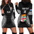 Custom Fiji Rugby Hoodie Dress 2023 Fijian Tapa Pattern World Cup Black LT14 - Polynesian Pride