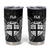 Fiji Rugby Tumbler Cup Fijian Tapa Pattern World Cup Black