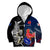 Custom New Zealand And France Rugby Kid Hoodie All Black With Les Bleus Together 2023 World Cup LT14 - Polynesian Pride