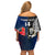 Custom New Zealand And France Rugby Off Shoulder Short Dress All Black With Les Bleus Together 2023 World Cup LT14 - Polynesian Pride