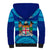 Personalised Fiji Sherpa Hoodie Unique Fijian Tapa Pattern With Coat Of Arms LT14 - Polynesian Pride