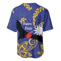 Nauru Angam Day Baseball Jersey Naoero Frigate Bird Polynesian Pattern