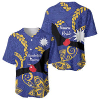 Nauru Angam Day Baseball Jersey Naoero Frigate Bird Polynesian Pattern