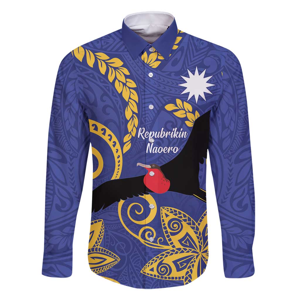 Nauru Angam Day Family Matching Tank Maxi Dress and Hawaiian Shirt Naoero Frigate Bird Polynesian Pattern