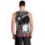 Black Nauru Men Tank Top Naoero Map With Polynesian Tropical Flowers