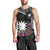 Black Nauru Men Tank Top Naoero Map With Polynesian Tropical Flowers