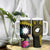 Gold Nauru Tumbler With Handle Naoero Map With Polynesian Tropical Flowers