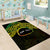 Personalised Nukuoro Atoll Area Rug Polynesian Tattoo Curves Reggae Version