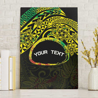 Personalised Nukuoro Atoll Canvas Wall Art Polynesian Tattoo Curves Reggae Version