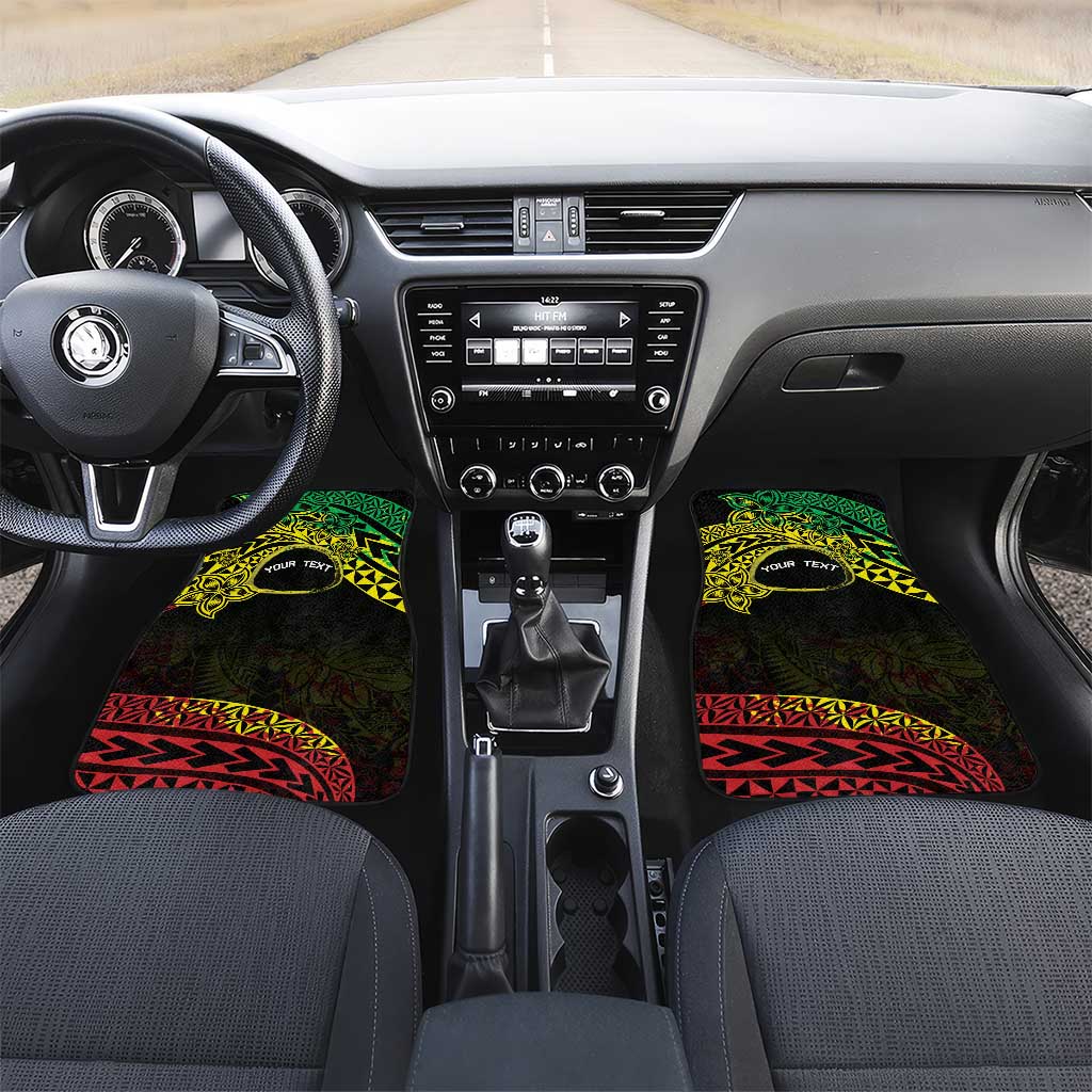 Personalised Nukuoro Atoll Car Mats Polynesian Tattoo Curves Reggae Version