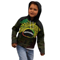 Personalised Nukuoro Atoll Kid Hoodie Polynesian Tattoo Curves Reggae Version