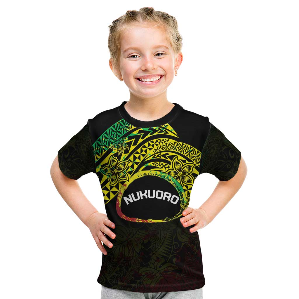 Personalised Nukuoro Atoll Kid T Shirt Polynesian Tattoo Curves Reggae Version LT14 Reggae - Polynesian Pride