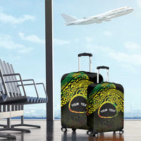 Personalised Nukuoro Atoll Luggage Cover Polynesian Tattoo Curves Reggae Version