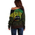 Personalised Nukuoro Atoll Off Shoulder Sweater Polynesian Tattoo Curves Reggae Version