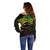 Personalised Nukuoro Atoll Off Shoulder Sweater Polynesian Tattoo Curves Reggae Version