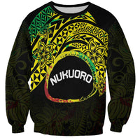 Personalised Nukuoro Atoll Sweatshirt Polynesian Tattoo Curves Reggae Version