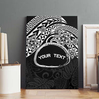 Personalised Pohnpei Nukuoro Micronesia Canvas Wall Art Polynesian Tattoo Curves Black Version