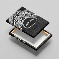 Personalised Pohnpei Nukuoro Micronesia Canvas Wall Art Polynesian Tattoo Curves Black Version