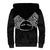 Personalised Pohnpei Nukuoro Micronesia Sherpa Hoodie Polynesian Tattoo Curves Black Version