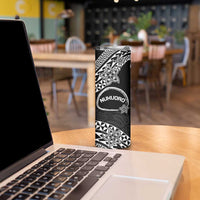 Personalised Pohnpei Nukuoro Micronesia Skinny Tumbler Polynesian Tattoo Curves Black Version LT14 - Polynesian Pride