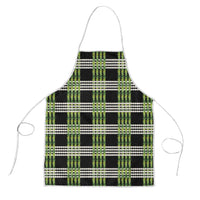 Aloha Hawaii Pakalana Pikake Lei Apron Palaka Inspired Hawaiian-plaid Black LT14 Black - Polynesian Pride