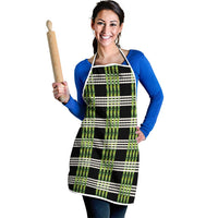 Aloha Hawaii Pakalana Pikake Lei Apron Palaka Inspired Hawaiian-plaid Black LT14 - Polynesian Pride