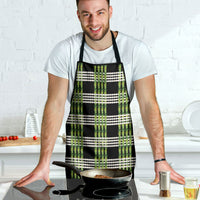 Aloha Hawaii Pakalana Pikake Lei Apron Palaka Inspired Hawaiian-plaid Black LT14 - Polynesian Pride