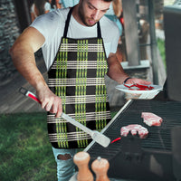 Aloha Hawaii Pakalana Pikake Lei Apron Palaka Inspired Hawaiian-plaid Black LT14 - Polynesian Pride