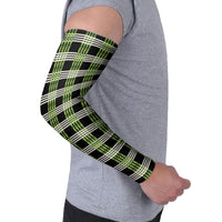 Aloha Hawaii Pakalana Pikake Lei Arm Sleeves Palaka Inspired Hawaiian-plaid Black LT14 - Polynesian Pride