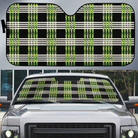 Aloha Hawaii Pakalana Pikake Lei Auto Sun Shade Palaka Inspired Hawaiian-plaid Black LT14 Black - Polynesian Pride