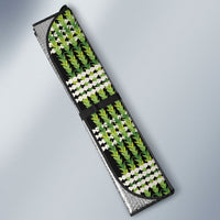 Aloha Hawaii Pakalana Pikake Lei Auto Sun Shade Palaka Inspired Hawaiian-plaid Black LT14 - Polynesian Pride
