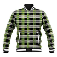 Aloha Hawaii Pakalana Pikake Lei Baseball Jacket Palaka Inspired Hawaiian-plaid Black LT14 Unisex Black - Polynesian Pride