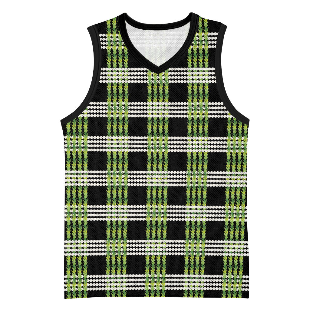 Aloha Hawaii Pakalana Pikake Lei Basketball Jersey Palaka Inspired Hawaiian-plaid Black LT14 Unisex Black - Polynesian Pride