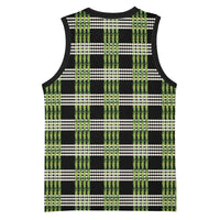 Aloha Hawaii Pakalana Pikake Lei Basketball Jersey Palaka Inspired Hawaiian-plaid Black LT14 - Polynesian Pride
