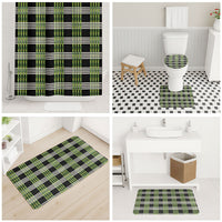 Aloha Hawaii Pakalana Pikake Lei Bathroom Set Palaka Inspired Hawaiian-plaid Black LT14 - Polynesian Pride