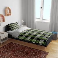 Aloha Hawaii Pakalana Pikake Lei Bedding Set Palaka Inspired Hawaiian-plaid Black LT14 - Polynesian Pride