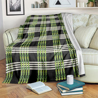 Aloha Hawaii Pakalana Pikake Lei Blanket Palaka Inspired Hawaiian-plaid Black LT14 Black - Polynesian Pride