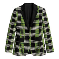 Aloha Hawaii Pakalana Pikake Lei Blazer Palaka Inspired Hawaiian-plaid Black LT14 Unisex Black - Polynesian Pride